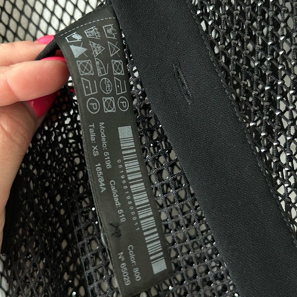 Massimo Dutti Sheer Shimmering Mesh Shirt XS - Picture 10 of 14